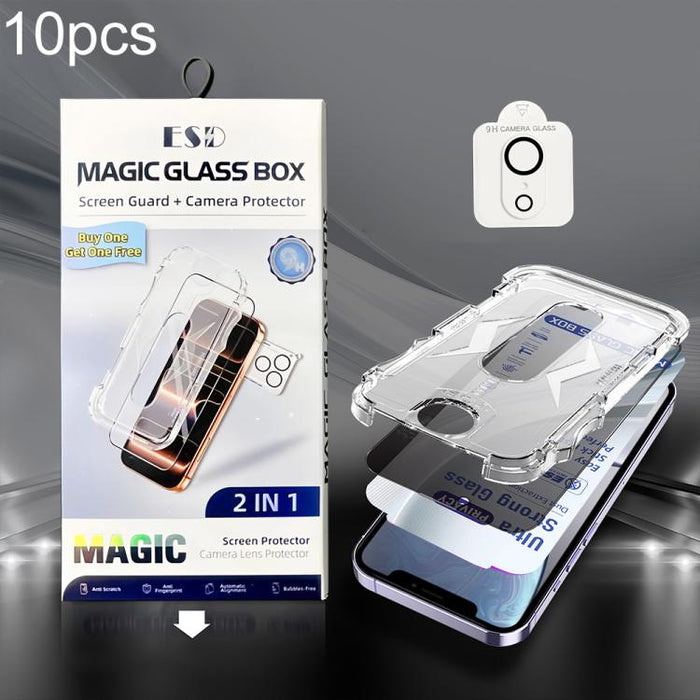 10 unidades de película de vidrio templado USG de fácil instalación, a prueba de polvo, con protección de borde a borde y película para lente., For iPhone 17e / 16e, For iPhone 17 Pro Max, For iPhone 17 Pro, For iPhone 17, For iPhone Air               ...