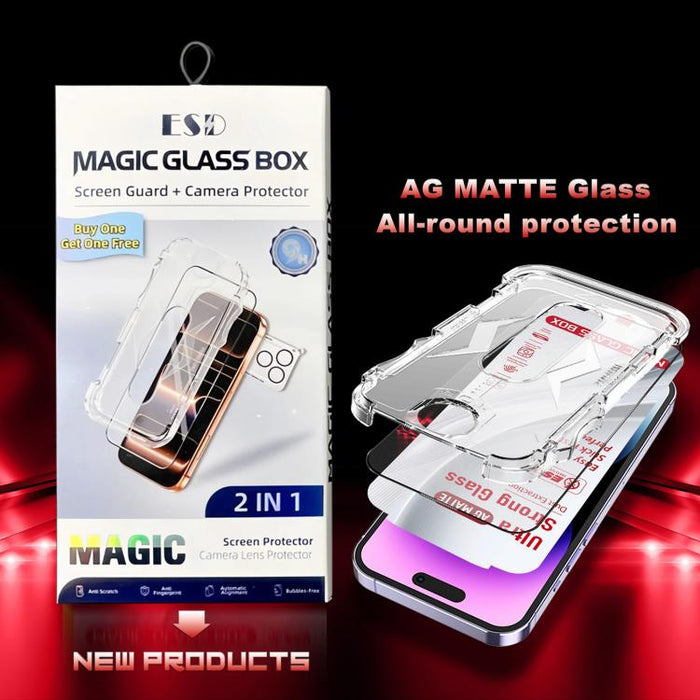 10 unidades de película protectora de vidrio templado esmerilado a prueba de polvo para cajas, de fácil instalación, con película para lentes., For iPhone 17e / 16e, For iPhone 17 Pro Max, For iPhone 17 Pro, For iPhone 17, For iPhone Air               ...