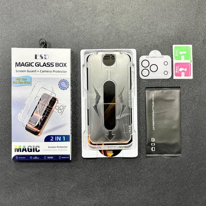 5 unidades de película de vidrio templado de privacidad 360 para caja a prueba de polvo de fácil instalación con película para lente, For iPhone 17e / 16e, For iPhone 17 Pro Max, For iPhone 17 Pro, For iPhone 17, For iPhone Air, For iPhone 16 Pro Max  ...