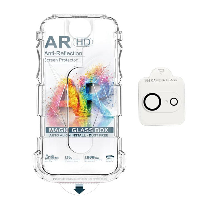 5 unidades de película protectora de vidrio templado AR HD a prueba de polvo de fácil instalación con película para lente, For iPhone 17e / 16e, For iPhone 17 Pro Max, For iPhone 17 Pro, For iPhone 17, For iPhone Air, For iPhone 16 Pro Max             ...