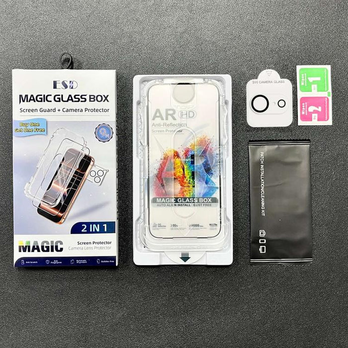 5 unidades de película protectora de vidrio templado AR HD a prueba de polvo de fácil instalación con película para lente, For iPhone 17e / 16e, For iPhone 17 Pro Max, For iPhone 17 Pro, For iPhone 17, For iPhone Air, For iPhone 16 Pro Max             ...