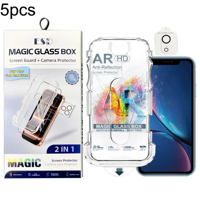5 unidades de película protectora de vidrio templado AR HD a prueba de polvo de fácil instalación con película para lente, For iPhone 17e / 16e, For iPhone 17 Pro Max, For iPhone 17 Pro, For iPhone 17, For iPhone Air, For iPhone 16 Pro Max             ...