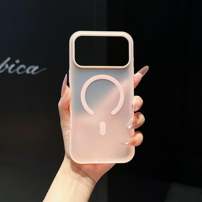 Funda magnética semitransparente mate flotante Cloud Edge para teléfono, For iPhone 17 Pro Max, For iPhone 17 Pro