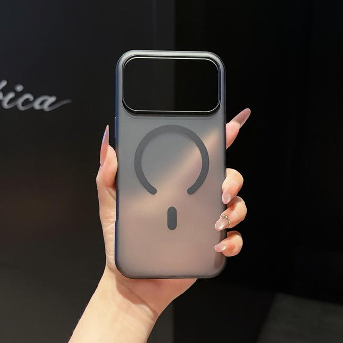 Funda magnética semitransparente mate flotante Cloud Edge para teléfono, For iPhone 17 Pro Max, For iPhone 17 Pro