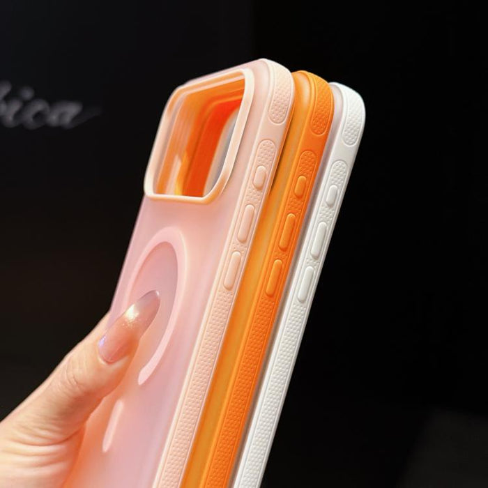 Funda magnética semitransparente mate flotante Cloud Edge para teléfono, For iPhone 17 Pro Max, For iPhone 17 Pro