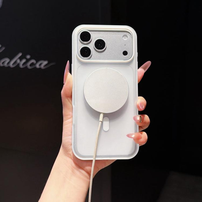 Funda magnética semitransparente mate flotante Cloud Edge para teléfono, For iPhone 17 Pro Max, For iPhone 17 Pro