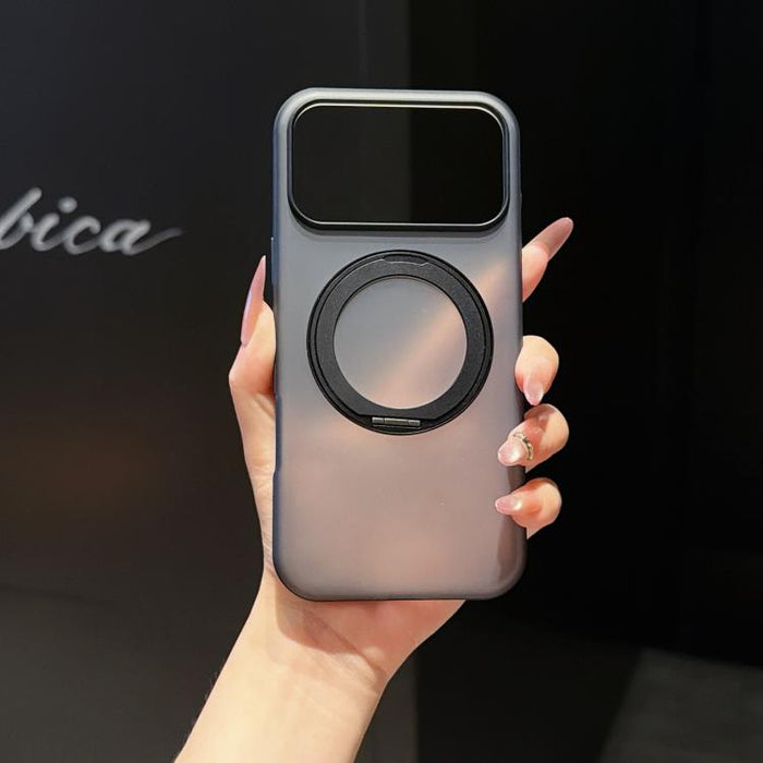 Funda para teléfono Cloud Edge flotante semitransparente mate con soporte magnético giratorio, For iPhone 17 Pro Max, For iPhone 17 Pro