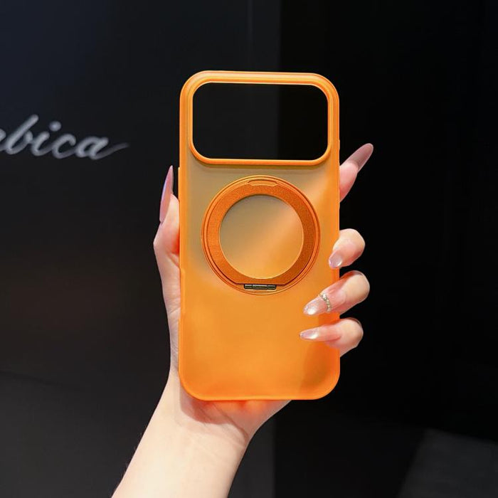 Funda para teléfono Cloud Edge flotante semitransparente mate con soporte magnético giratorio, For iPhone 17 Pro Max, For iPhone 17 Pro