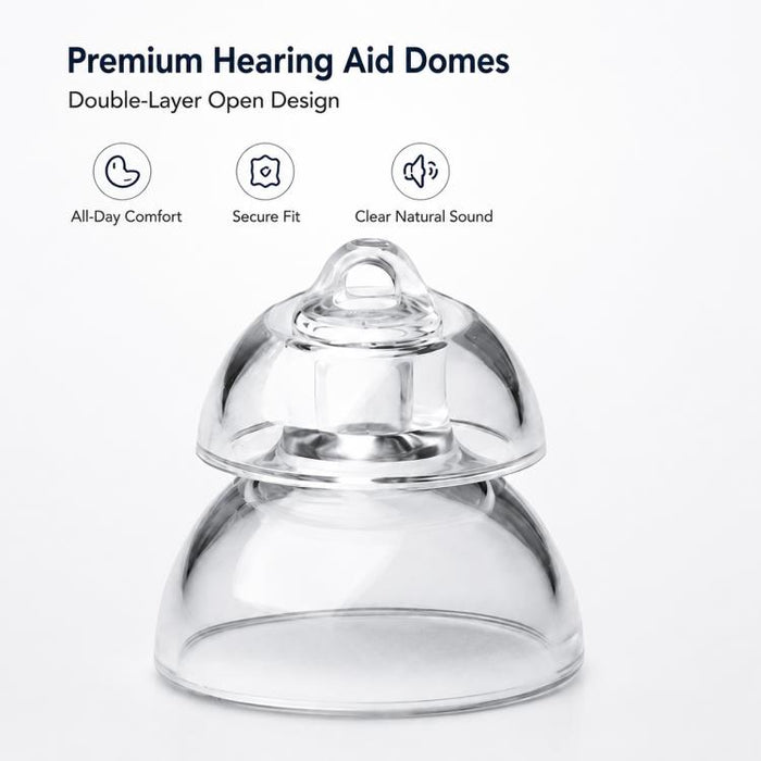 Kit de 6 pares de minicápsulas de silicona XDcase con herramientas de limpieza y estuche de transporte, tallas L/M/S, For Oticon Hearing Aids