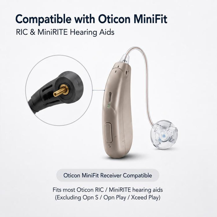 Kit de 6 pares de minicápsulas de silicona XDcase con herramientas de limpieza y estuche de transporte, tallas L/M/S, For Oticon Hearing Aids