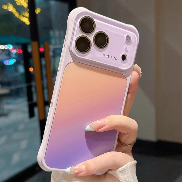 Funda para teléfono con ventana grande, airbag en las cuatro esquinas y diseño degradado, con protector de lente., For iPhone 17 Pro Max, For iPhone 17 Pro, For iPhone 17, For iPhone 16 Pro Max, For iPhone 16 Pro, For iPhone 16, For iPhone 15 Pro Max  ...