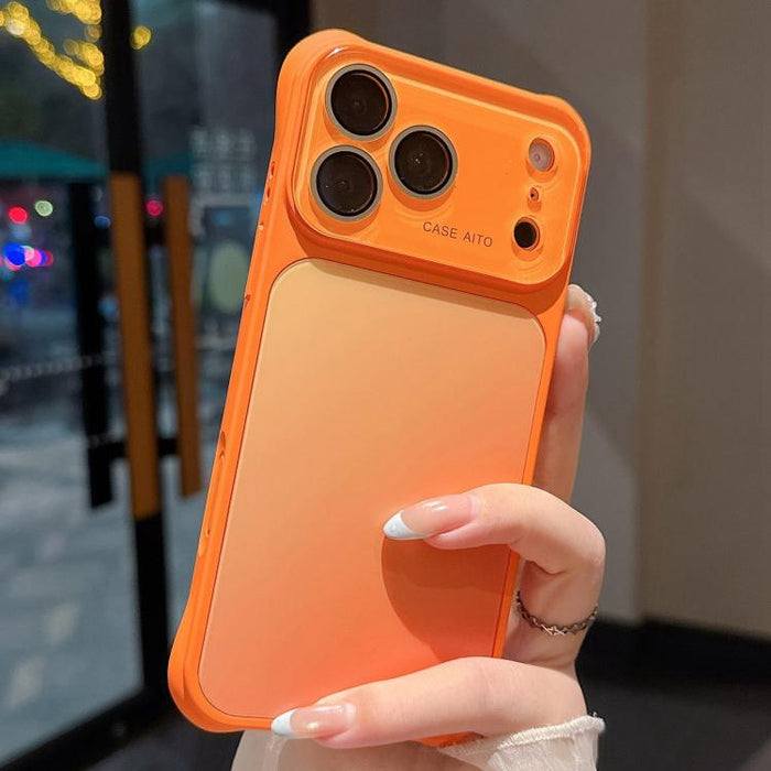 Funda para teléfono con ventana grande, airbag en las cuatro esquinas y diseño degradado, con protector de lente., For iPhone 17 Pro Max, For iPhone 17 Pro, For iPhone 17, For iPhone 16 Pro Max, For iPhone 16 Pro, For iPhone 16, For iPhone 15 Pro Max  ...