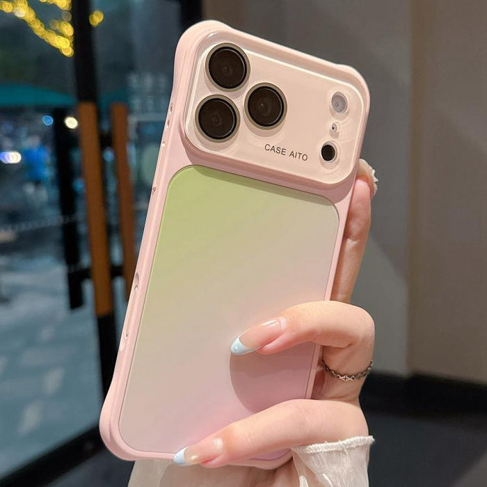 Funda para teléfono con ventana grande, airbag en las cuatro esquinas y diseño degradado, con protector de lente., For iPhone 17 Pro Max, For iPhone 17 Pro, For iPhone 17, For iPhone 16 Pro Max, For iPhone 16 Pro, For iPhone 16, For iPhone 15 Pro Max  ...