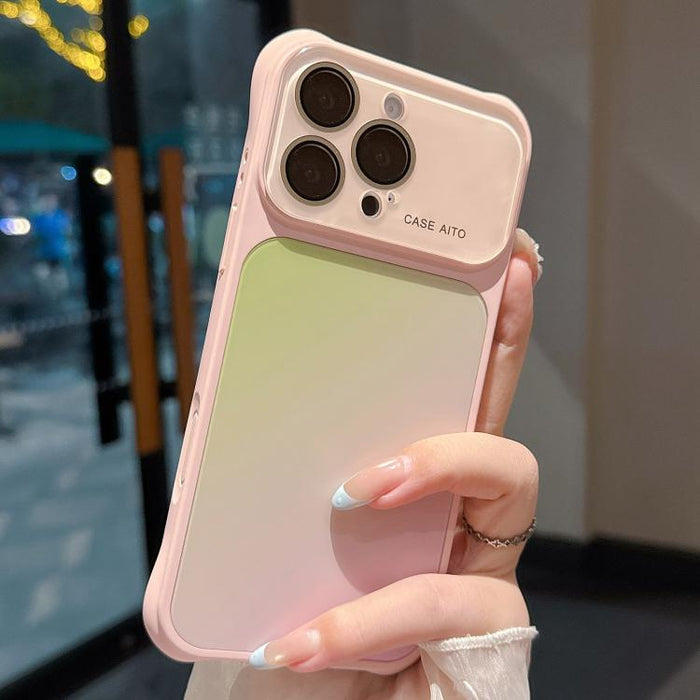 Funda para teléfono con ventana grande, airbag en las cuatro esquinas y diseño degradado, con protector de lente., For iPhone 17 Pro Max, For iPhone 17 Pro, For iPhone 17, For iPhone 16 Pro Max, For iPhone 16 Pro, For iPhone 16, For iPhone 15 Pro Max  ...