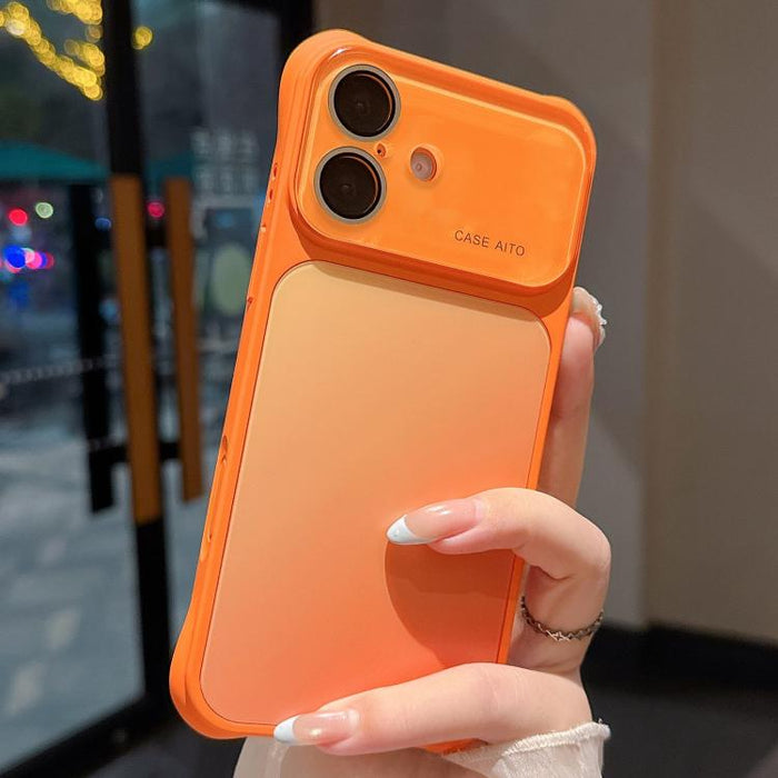 Funda para teléfono con ventana grande, airbag en las cuatro esquinas y diseño degradado, con protector de lente., For iPhone 17 Pro Max, For iPhone 17 Pro, For iPhone 17, For iPhone 16 Pro Max, For iPhone 16 Pro, For iPhone 16, For iPhone 15 Pro Max  ...