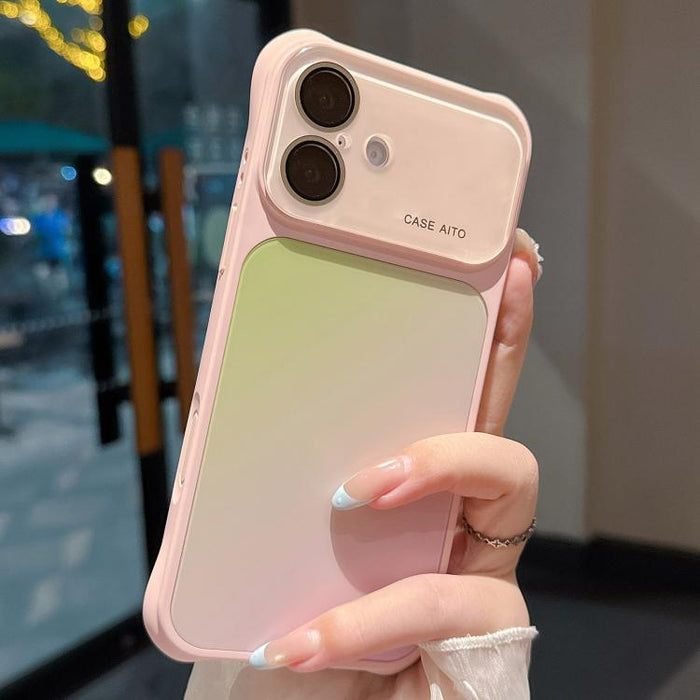 Funda para teléfono con ventana grande, airbag en las cuatro esquinas y diseño degradado, con protector de lente., For iPhone 17 Pro Max, For iPhone 17 Pro, For iPhone 17, For iPhone 16 Pro Max, For iPhone 16 Pro, For iPhone 16, For iPhone 15 Pro Max  ...