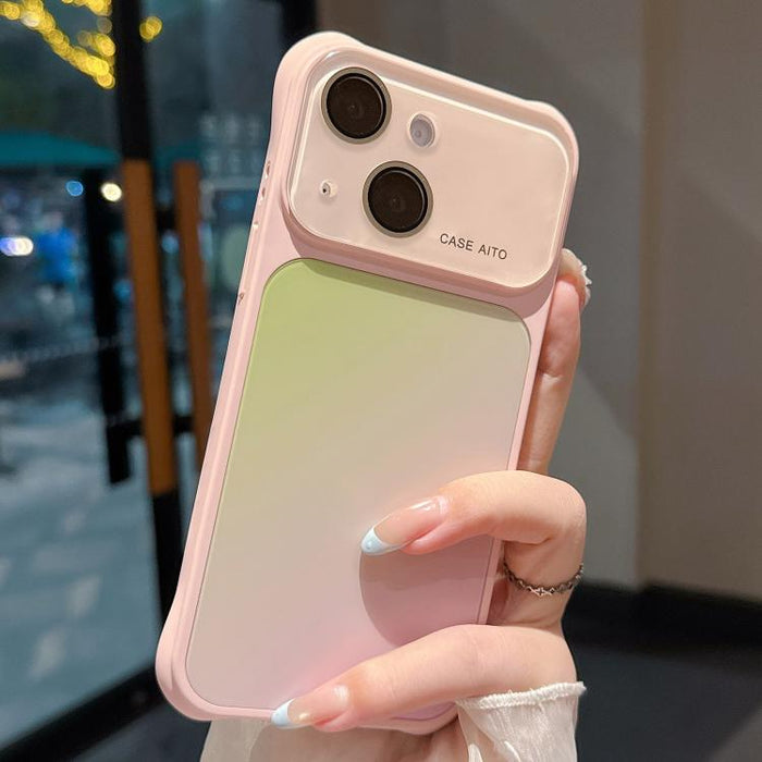Funda para teléfono con ventana grande, airbag en las cuatro esquinas y diseño degradado, con protector de lente., For iPhone 17 Pro Max, For iPhone 17 Pro, For iPhone 17, For iPhone 16 Pro Max, For iPhone 16 Pro, For iPhone 16, For iPhone 15 Pro Max  ...