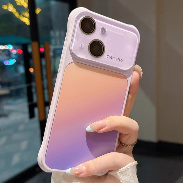 Funda para teléfono con ventana grande, airbag en las cuatro esquinas y diseño degradado, con protector de lente., For iPhone 17 Pro Max, For iPhone 17 Pro, For iPhone 17, For iPhone 16 Pro Max, For iPhone 16 Pro, For iPhone 16, For iPhone 15 Pro Max  ...