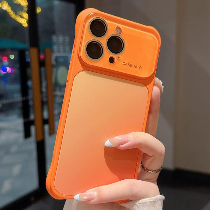 Funda para teléfono con ventana grande, airbag en las cuatro esquinas y diseño degradado, con protector de lente., For iPhone 17 Pro Max, For iPhone 17 Pro, For iPhone 17, For iPhone 16 Pro Max, For iPhone 16 Pro, For iPhone 16, For iPhone 15 Pro Max  ...