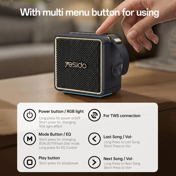 Altavoz Bluetooth portátil de alta potencia Yesido YSW47 de 30 W, YSW47