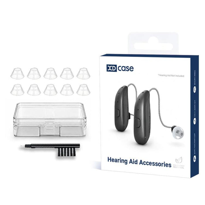 Kit de 10 cúpulas semiabiertas para audífonos RIC con diseño de tulipán universal XDcase