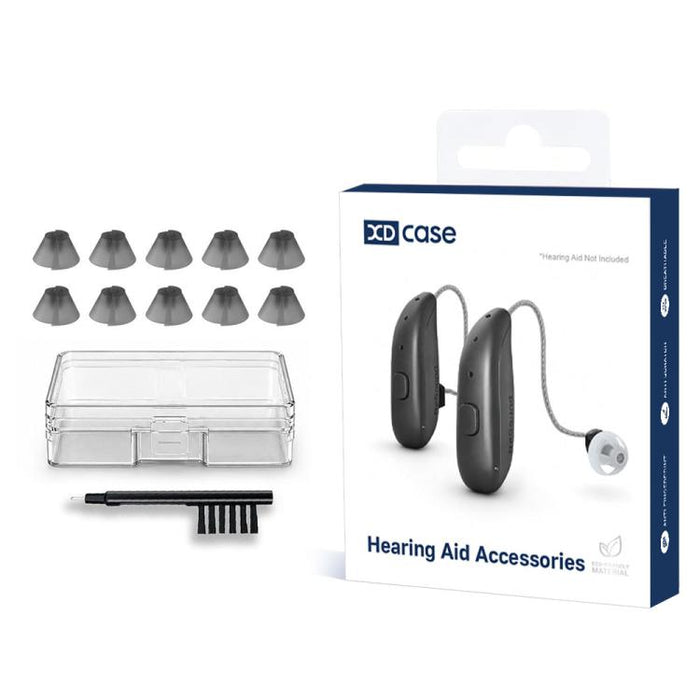 Kit de 10 cúpulas semiabiertas para audífonos RIC con diseño de tulipán universal XDcase