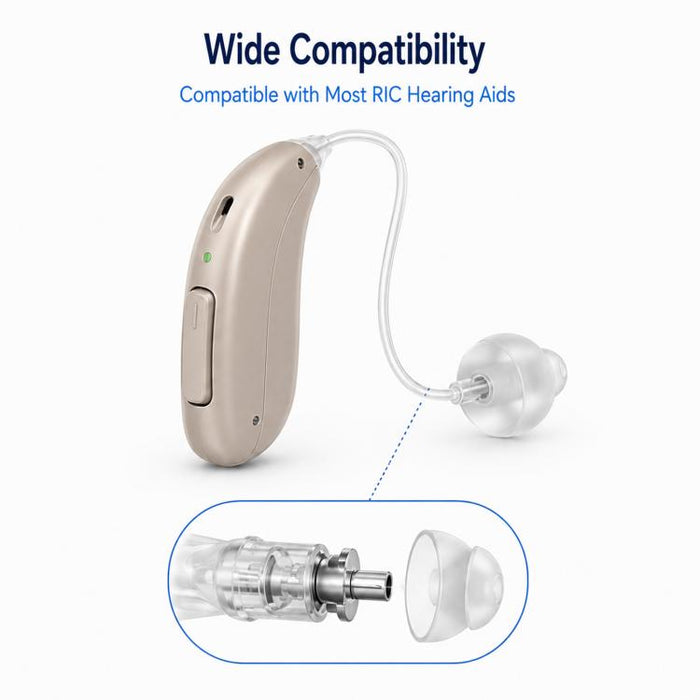 Kit de 6 pares de cúpulas de alimentación RIC y de ajuste abierto de doble capa de XDcase, tamaños L/M/S, For ReSound Hearing Aid