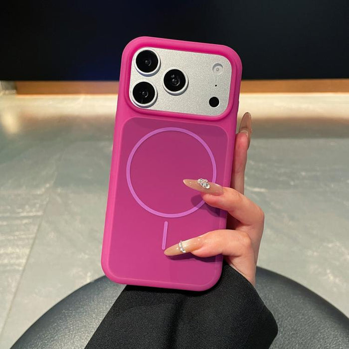Funda magnética para teléfono de silicona líquida con textura de helado y círculos finos, For iPhone 17 Pro Max, For iPhone 17 Pro, For iPhone 17, For iPhone 16 Pro Max, For iPhone 16 Pro, For iPhone 16, For iPhone 15 Pro Max, For iPhone 15 Pro        ...