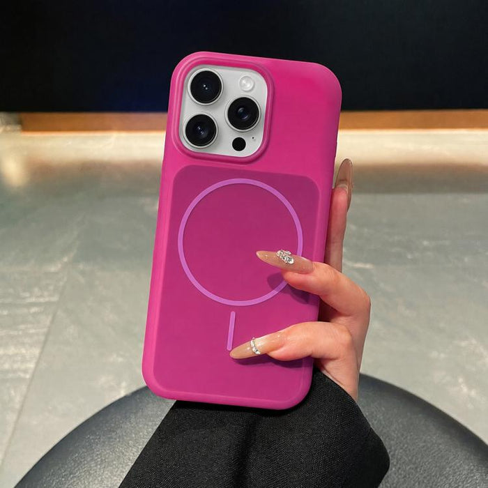 Funda magnética para teléfono de silicona líquida con textura de helado y círculos finos, For iPhone 17 Pro Max, For iPhone 17 Pro, For iPhone 17, For iPhone 16 Pro Max, For iPhone 16 Pro, For iPhone 16, For iPhone 15 Pro Max, For iPhone 15 Pro        ...