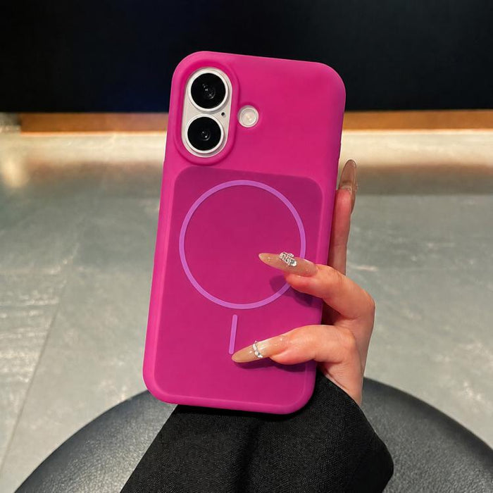 Funda magnética para teléfono de silicona líquida con textura de helado y círculos finos, For iPhone 17 Pro Max, For iPhone 17 Pro, For iPhone 17, For iPhone 16 Pro Max, For iPhone 16 Pro, For iPhone 16, For iPhone 15 Pro Max, For iPhone 15 Pro        ...