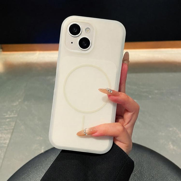 Funda magnética para teléfono de silicona líquida con textura de helado y círculos finos, For iPhone 17 Pro Max, For iPhone 17 Pro, For iPhone 17, For iPhone 16 Pro Max, For iPhone 16 Pro, For iPhone 16, For iPhone 15 Pro Max, For iPhone 15 Pro        ...