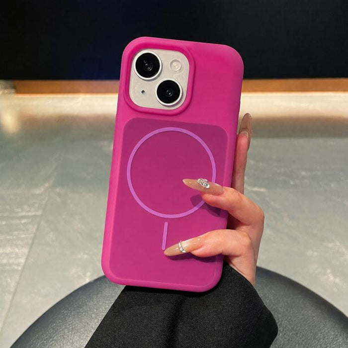 Funda magnética para teléfono de silicona líquida con textura de helado y círculos finos, For iPhone 17 Pro Max, For iPhone 17 Pro, For iPhone 17, For iPhone 16 Pro Max, For iPhone 16 Pro, For iPhone 16, For iPhone 15 Pro Max, For iPhone 15 Pro        ...