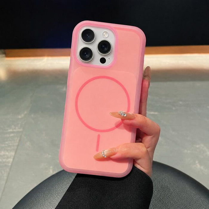 Funda magnética para teléfono de silicona líquida con textura de helado y círculos finos, For iPhone 14 Pro, For iPhone 14 Pro Max, For iPhone 13 Pro Max, For iPhone 13