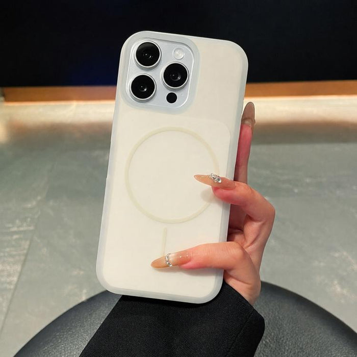 Funda magnética para teléfono de silicona líquida con textura de helado y círculos finos, For iPhone 14 Pro, For iPhone 14 Pro Max, For iPhone 13 Pro Max, For iPhone 13