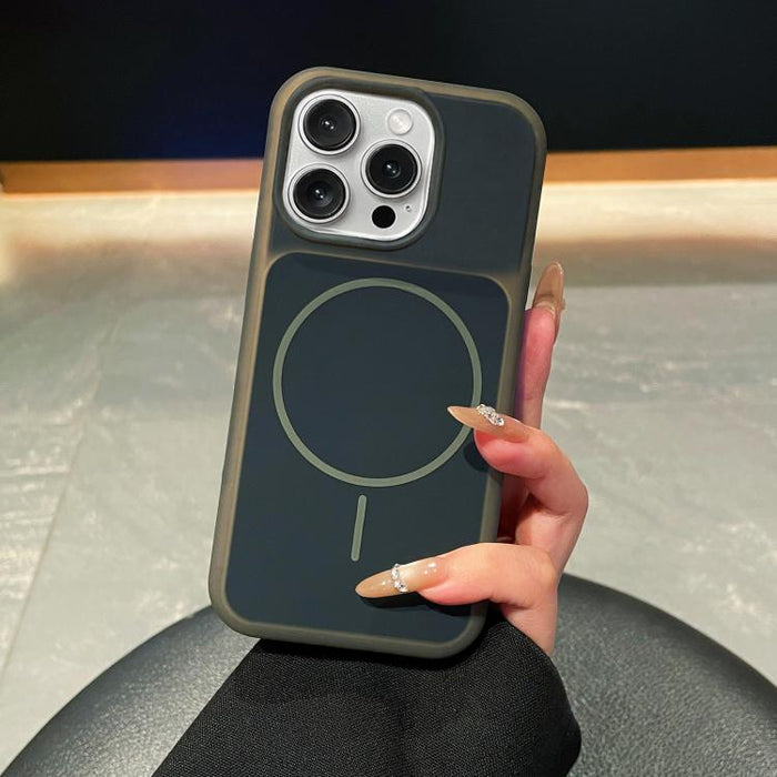Funda magnética para teléfono de silicona líquida con textura de helado y círculos finos, For iPhone 14 Pro, For iPhone 14 Pro Max, For iPhone 13 Pro Max, For iPhone 13