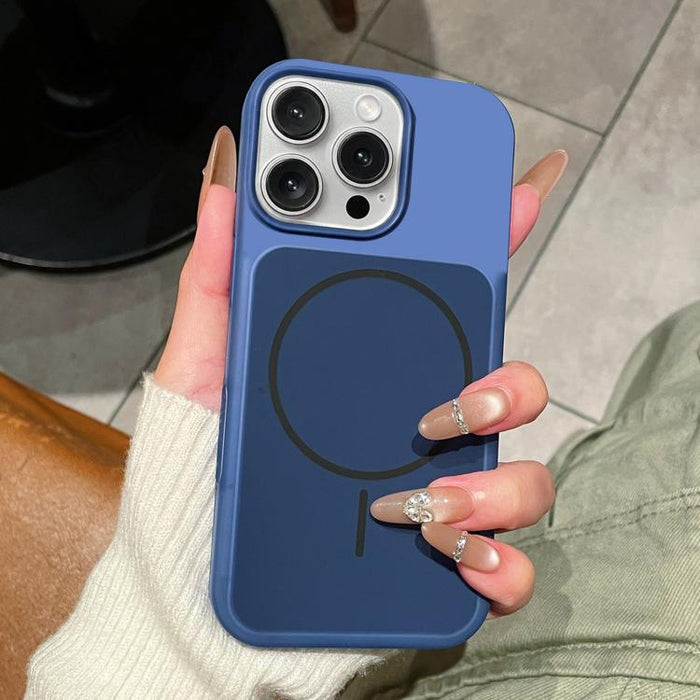 Funda magnética para teléfono de silicona líquida con textura de helado y círculos finos, For iPhone 14 Pro, For iPhone 14 Pro Max, For iPhone 13 Pro Max, For iPhone 13