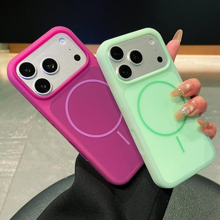 Funda magnética para teléfono de silicona líquida con textura de helado y círculos finos, For iPhone 14 Pro, For iPhone 14 Pro Max, For iPhone 13 Pro Max, For iPhone 13