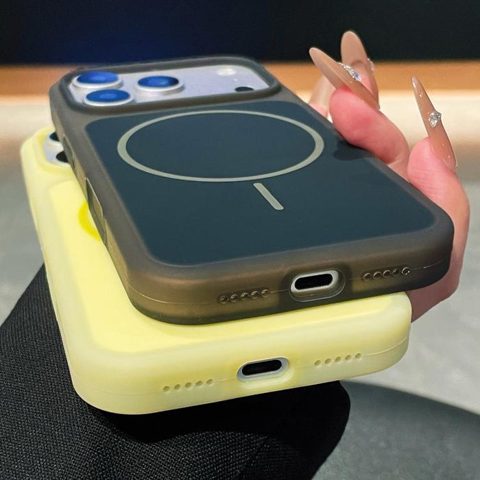 Funda magnética para teléfono de silicona líquida con textura de helado y círculos finos, For iPhone 14 Pro, For iPhone 14 Pro Max, For iPhone 13 Pro Max, For iPhone 13