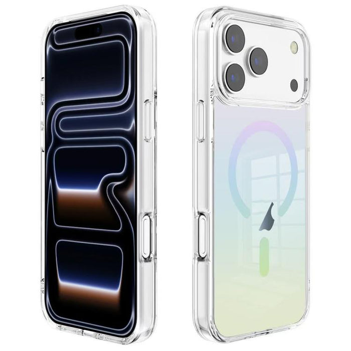 Funda para teléfono MagSafe de PC transparente con degradado, For iPhone 17 Pro Max, For iPhone 17 Pro, For iPhone 17, For iPhone Air, For iPhone 12, For iPhone 12 Pro Max, For iPhone 12 Pro, For iPhone 11
