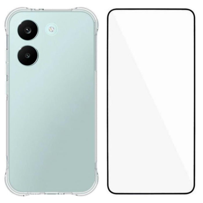 Funda protectora transparente de TPU con cuatro esquinas y protector de pantalla WANLONFENG, For Redmi A7 Pro 4G 171mm / Poco C85x 5G, For Redmi 15a 5G, For Redmi Turbo 5 Max / Poco X8 Pro Max 5G, For Redmi Turbo 5 / Xiaomi Poco X8 Pro 5G              ...