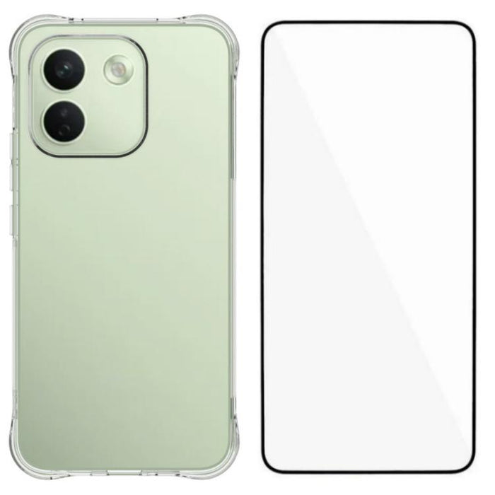 Funda protectora transparente de TPU con cuatro esquinas y protector de pantalla WANLONFENG, For Redmi A7 Pro 4G 171mm / Poco C85x 5G, For Redmi 15a 5G, For Redmi Turbo 5 Max / Poco X8 Pro Max 5G, For Redmi Turbo 5 / Xiaomi Poco X8 Pro 5G              ...