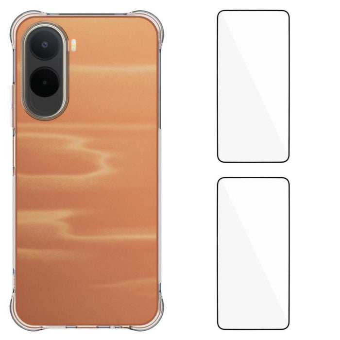 Funda protectora transparente de TPU a prueba de golpes en las cuatro esquinas para teléfono WANLONFENG con 2 protectores de pantalla., For Redmi A7 Pro 4G 171mm / Poco C85x 5G, For Redmi 15a 5G, For Redmi Turbo 5 Max / Poco X8 Pro Max 5G              ...
