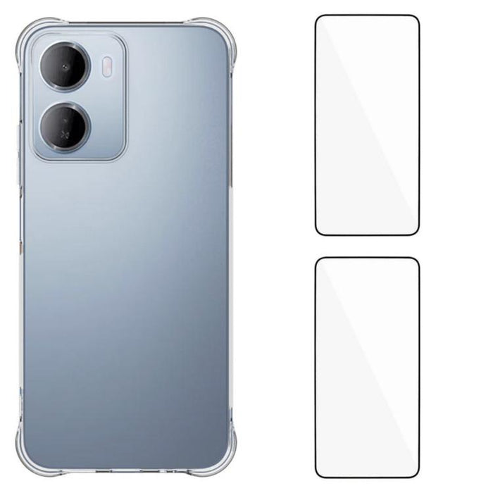 Funda protectora transparente de TPU a prueba de golpes en las cuatro esquinas para teléfono WANLONFENG con 2 protectores de pantalla., For Redmi A7 Pro 4G 171mm / Poco C85x 5G, For Redmi 15a 5G, For Redmi Turbo 5 Max / Poco X8 Pro Max 5G              ...