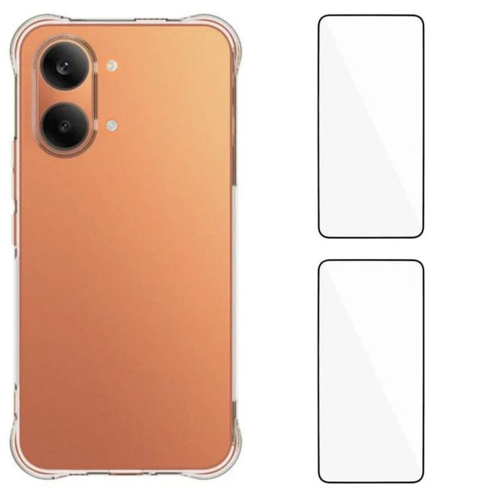 Funda protectora transparente de TPU a prueba de golpes en las cuatro esquinas para teléfono WANLONFENG con 2 protectores de pantalla., For Redmi A7 Pro 4G 171mm / Poco C85x 5G, For Redmi 15a 5G, For Redmi Turbo 5 Max / Poco X8 Pro Max 5G              ...
