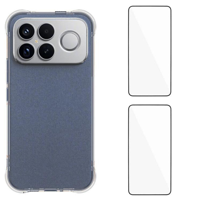 Funda protectora transparente de TPU a prueba de golpes en las cuatro esquinas para teléfono WANLONFENG con 2 protectores de pantalla., For Redmi A7 Pro 4G 171mm / Poco C85x 5G, For Redmi 15a 5G, For Redmi Turbo 5 Max / Poco X8 Pro Max 5G              ...
