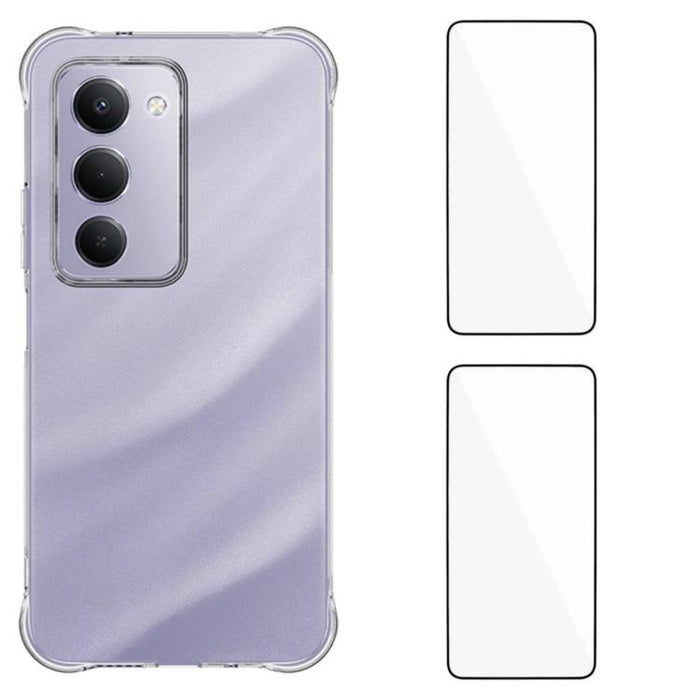 Funda protectora transparente de TPU a prueba de golpes en las cuatro esquinas para teléfono WANLONFENG con 2 protectores de pantalla., For Redmi A7 Pro 4G 171mm / Poco C85x 5G, For Redmi 15a 5G, For Redmi Turbo 5 Max / Poco X8 Pro Max 5G              ...