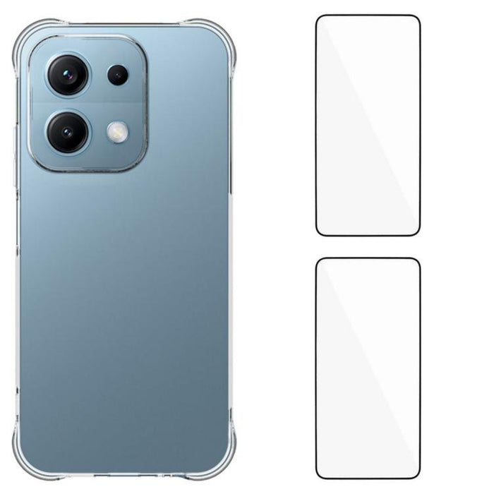 Funda protectora transparente de TPU a prueba de golpes en las cuatro esquinas para teléfono WANLONFENG con 2 protectores de pantalla., For Redmi A7 Pro 4G 171mm / Poco C85x 5G, For Redmi 15a 5G, For Redmi Turbo 5 Max / Poco X8 Pro Max 5G              ...