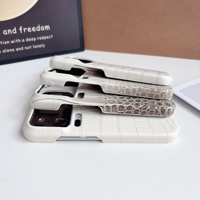 Funda para teléfono híbrida de PC y PU con textura de cocodrilo degradada, For Xiaomi 17 Pro Max, For Xiaomi 17 Pro