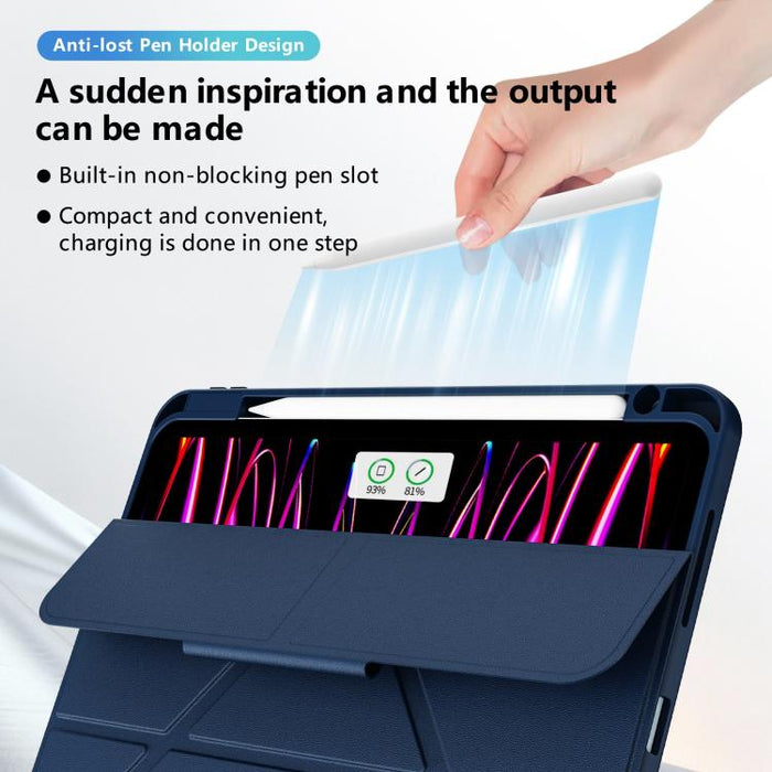 Funda plegable triple de piel vegana con soporte pivotante y ranura para lápiz., For iPad Air 11 2026 / 2025 / 2024, For iPad 2025 / 2022