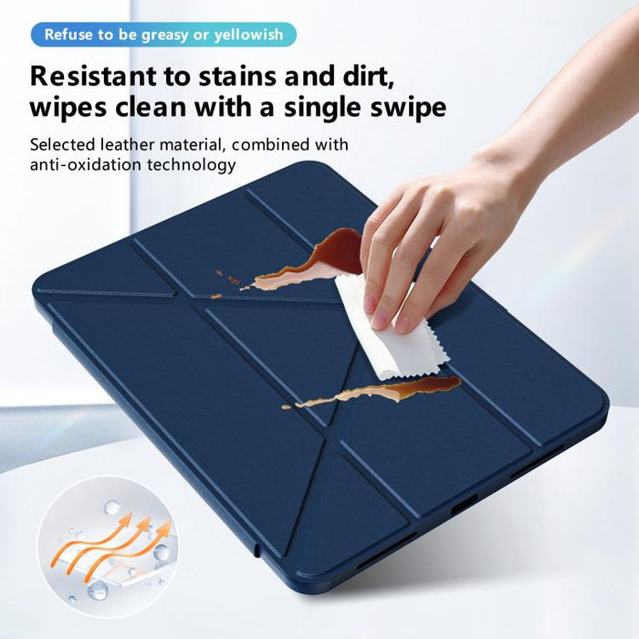 Funda plegable triple de piel vegana con soporte pivotante y ranura para lápiz., For iPad Air 11 2026 / 2025 / 2024, For iPad 2025 / 2022